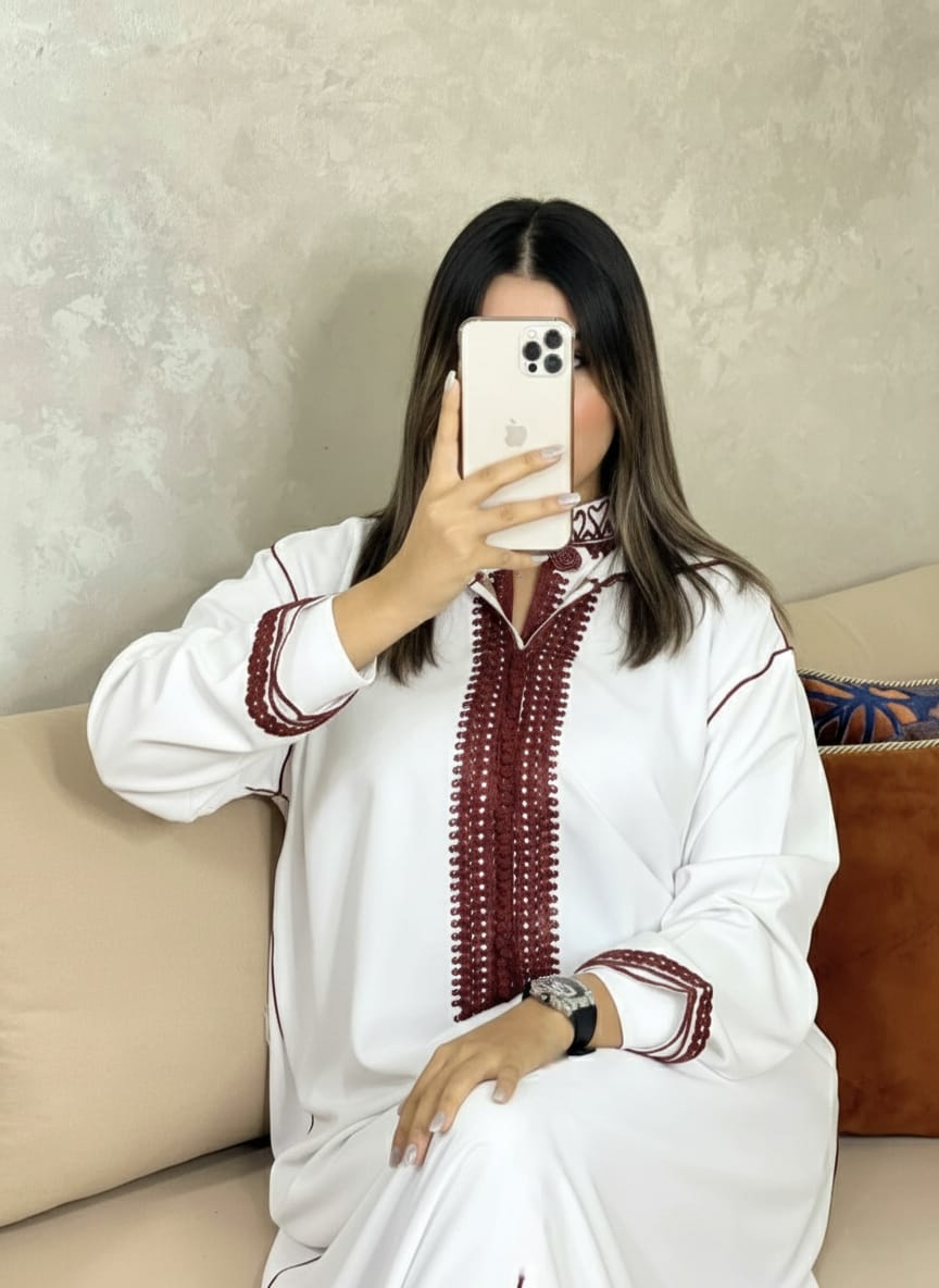 جلابة مغربية فاخرة ✨ تطريز راقٍ – أناقة تليق بذوقك